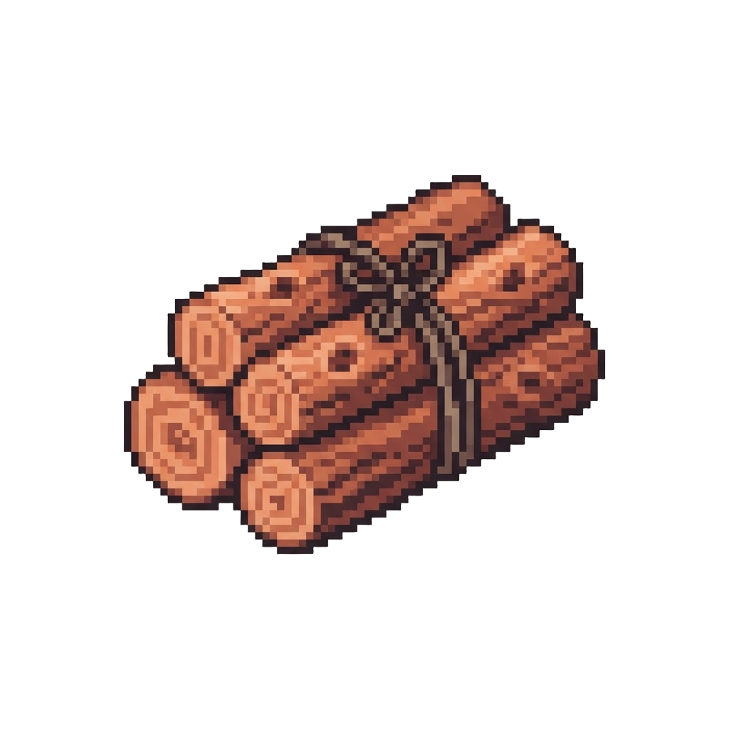 A Bundle of Fresh Aromatic Pine Logs