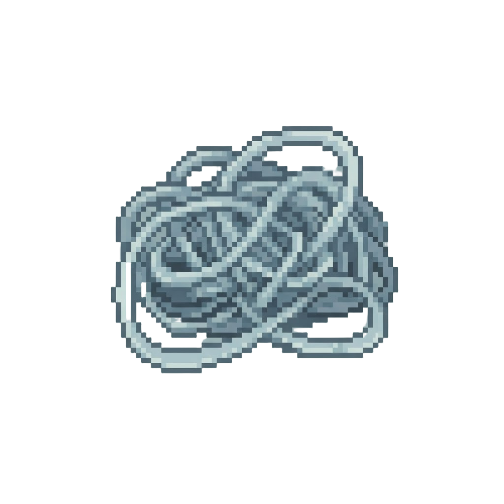 A Tangled Heap of Wet Fishing Line