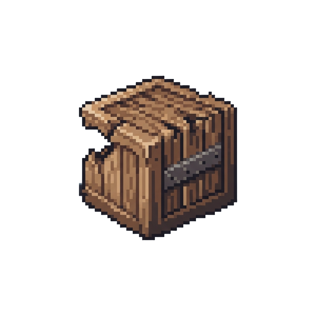 A Floating Wooden Crate Piece