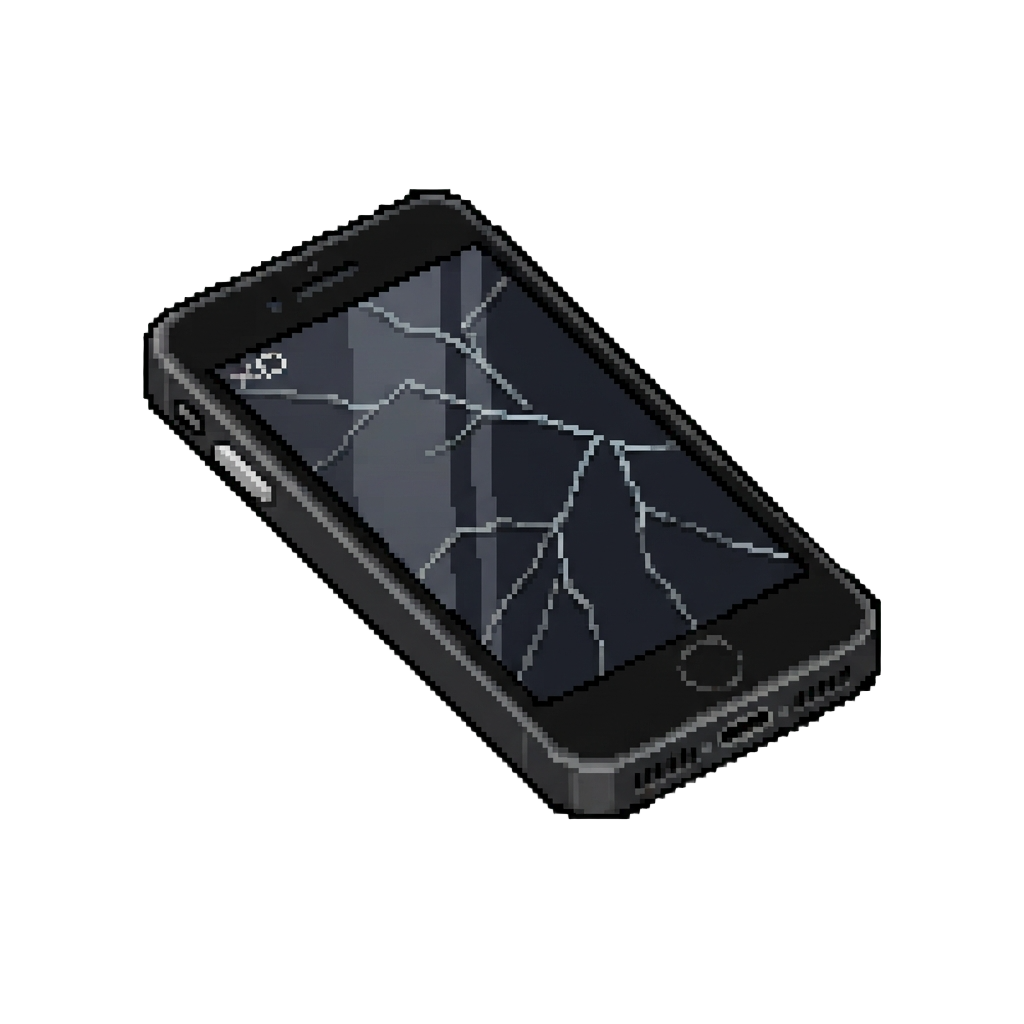A Cracked Smartphone with Zero Signal