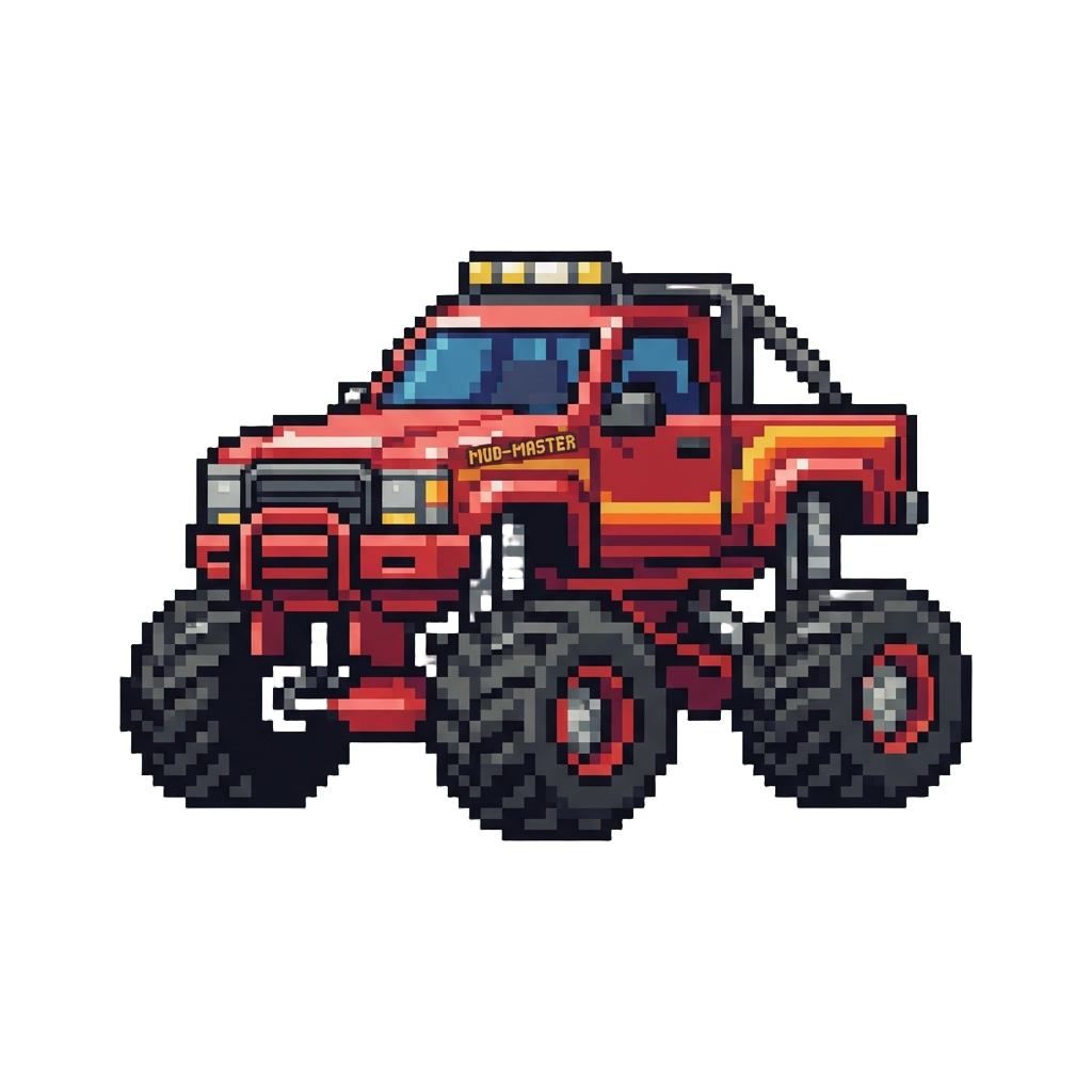 A Heavy Four-wheel Offroad Monster Truck