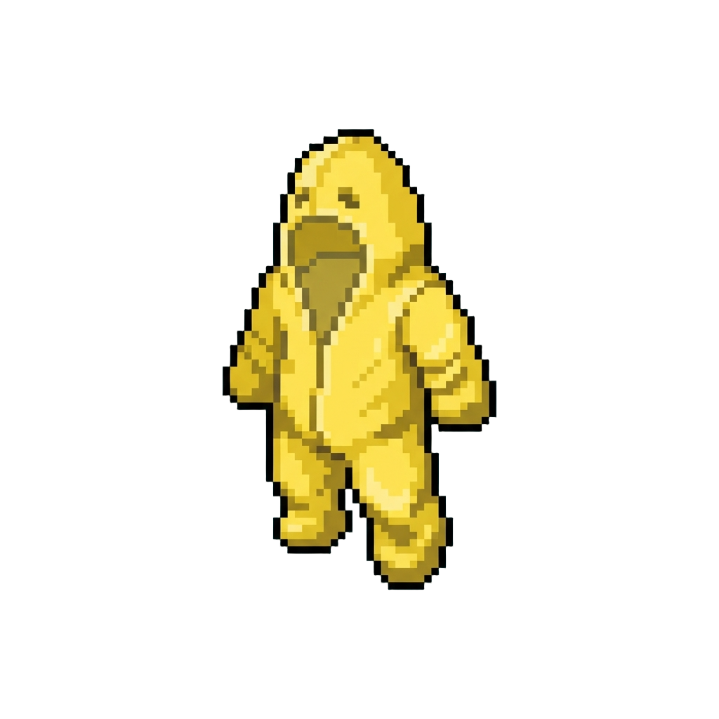 A Bright Yellow Floppy Banana Peel Suit