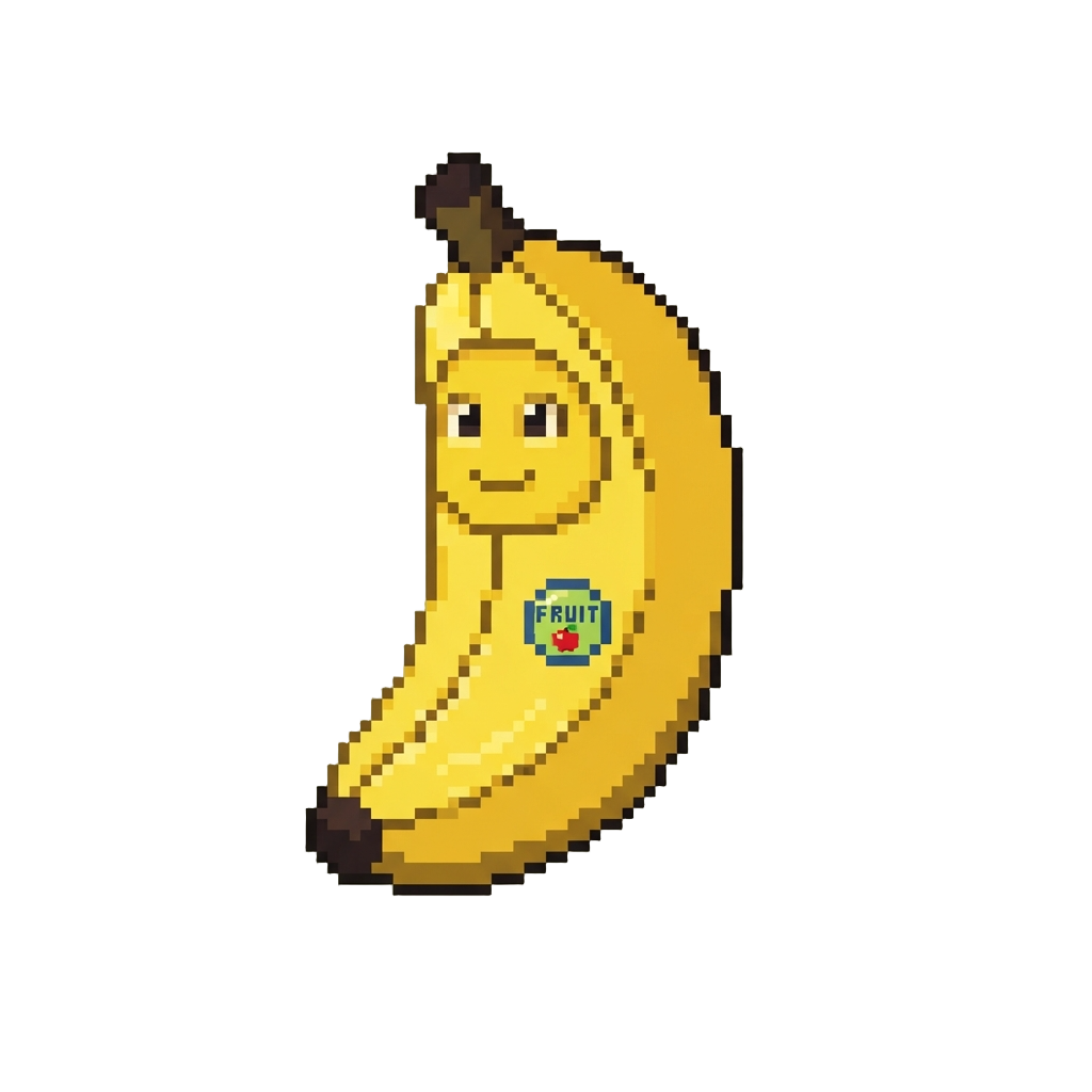 A Giant Goofy Banana Outfit with a Fruit Sticker on It