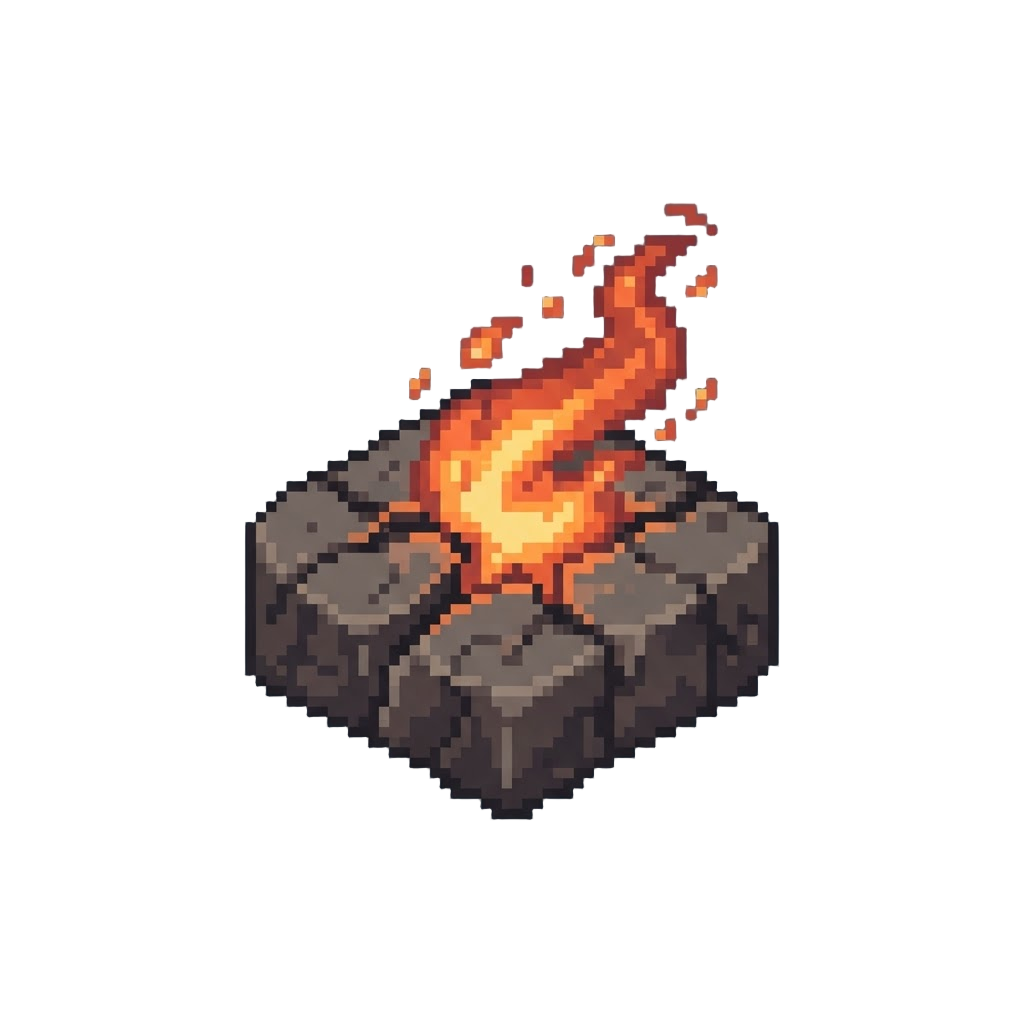 Swirling Embers Rising From Cracked Volcanic Stone