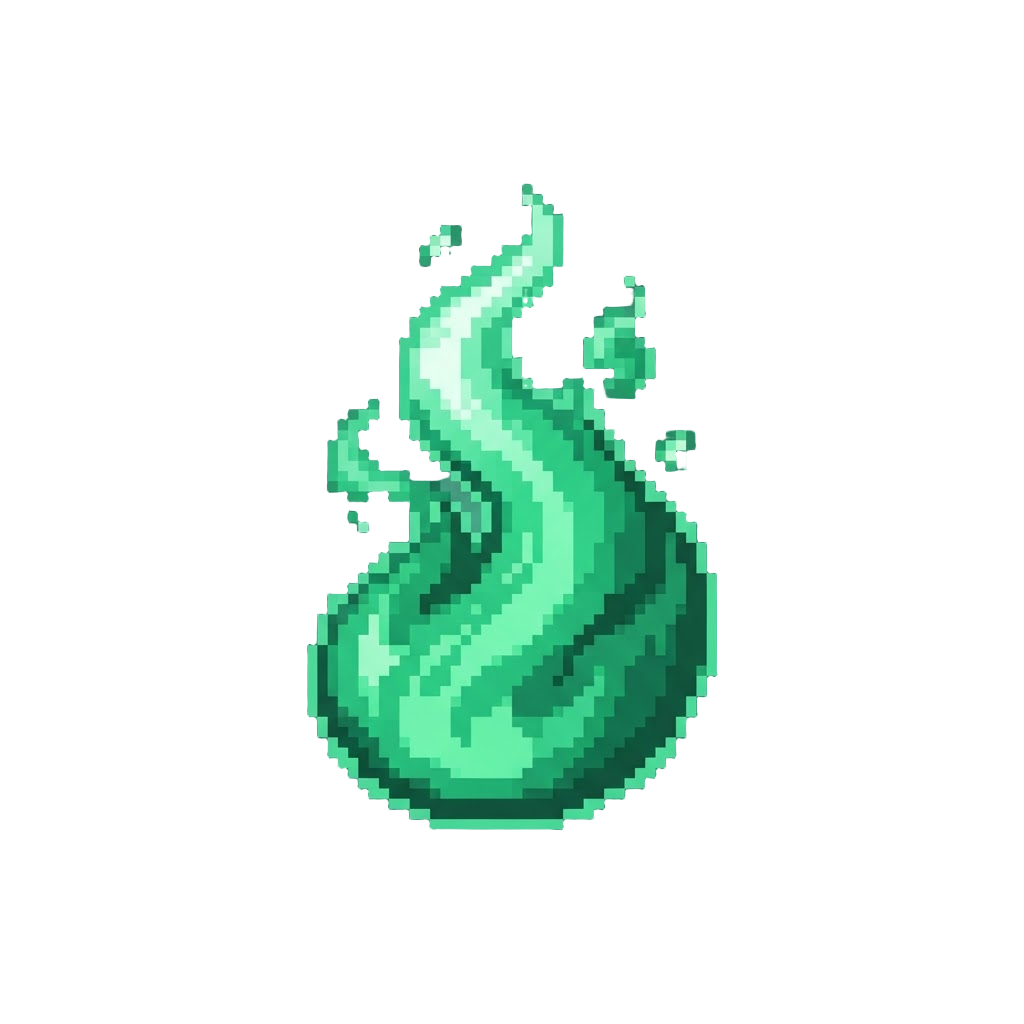 An Emerald Mythical Dragon Fire Glow