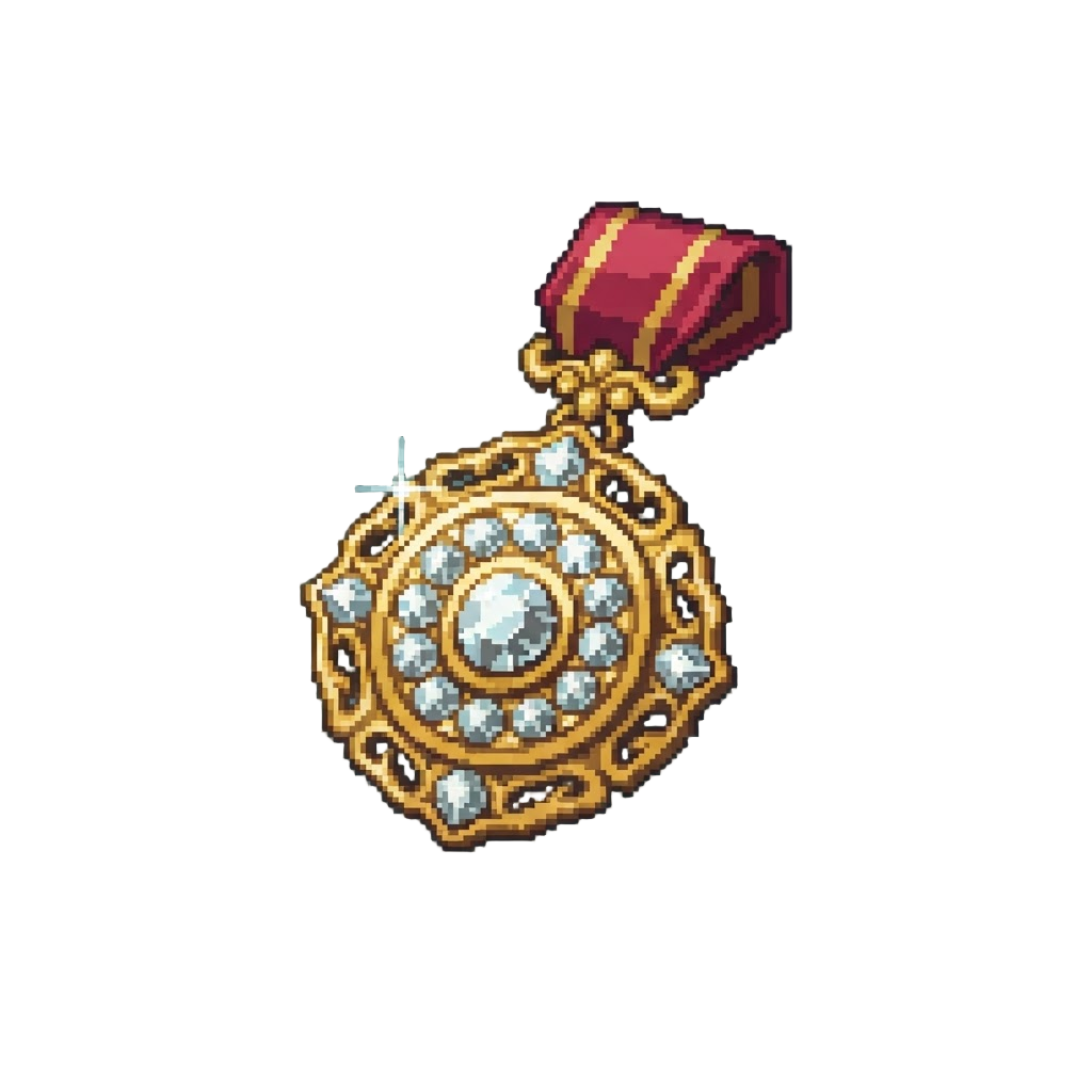 A Sparkling Diamond-encrusted Medal