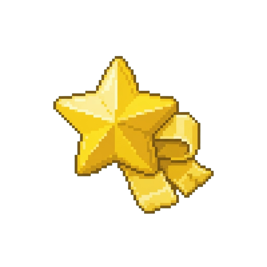 A Plastic Yellow Star Ribbon