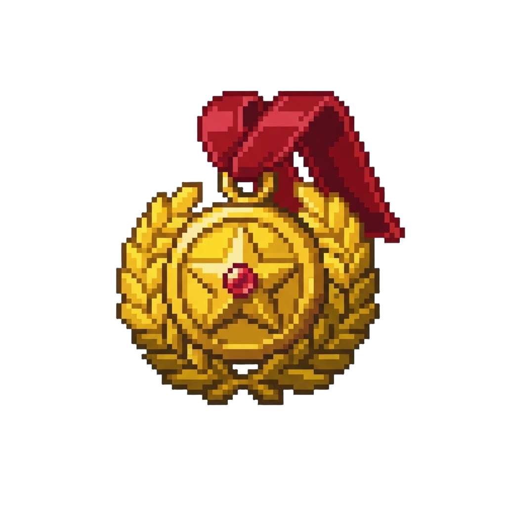 A Shiny Laurel-leaf Golden Medal