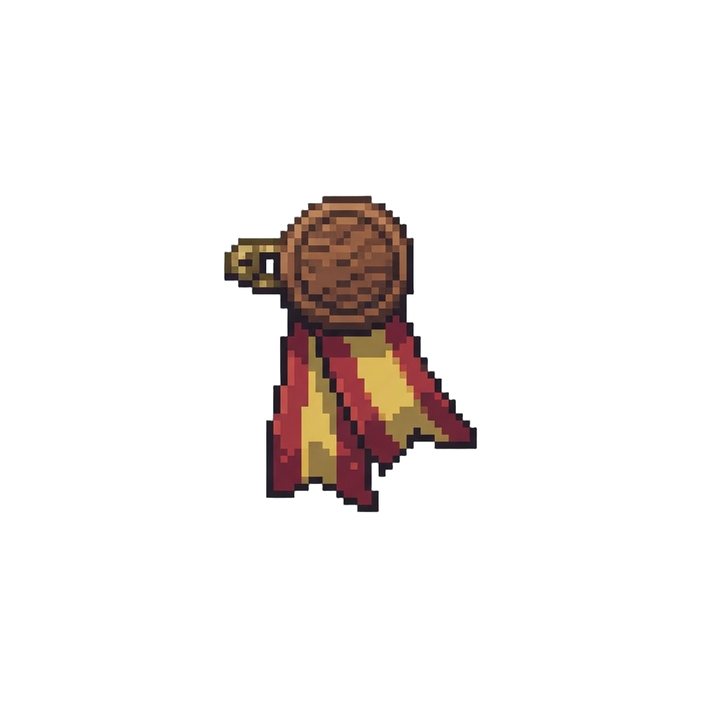 A Miniature Wooden Participation Ribbon