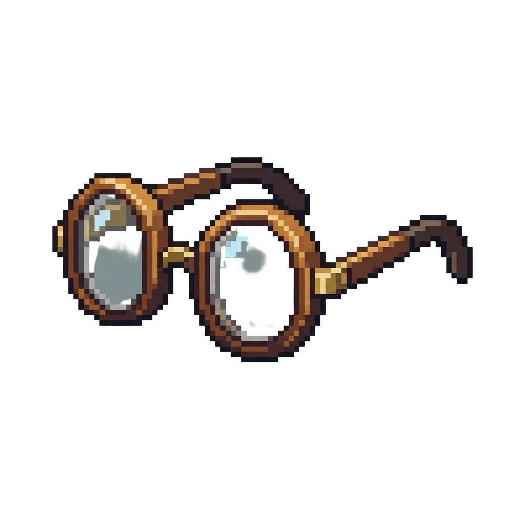 A Pair of Oversized Round Scholar Glasses