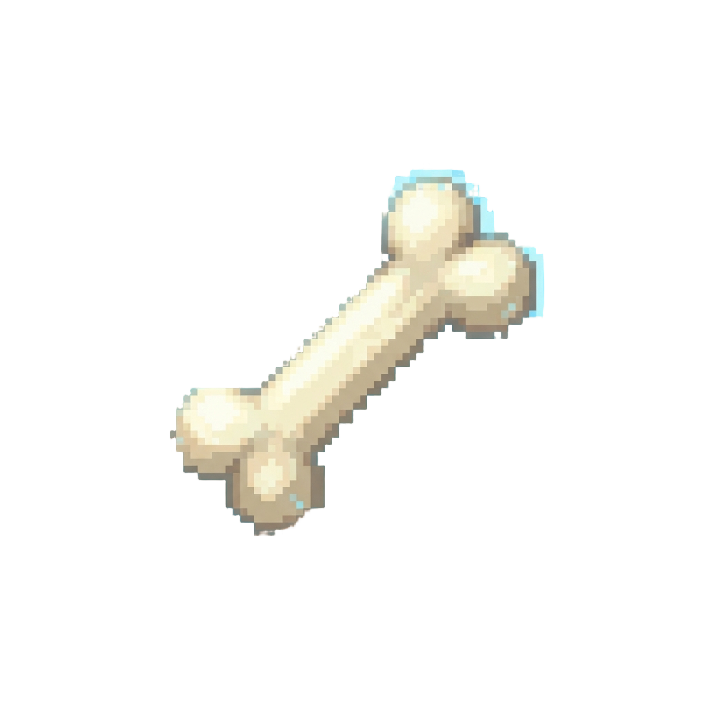 A Sparkling Bone-shaped Aura