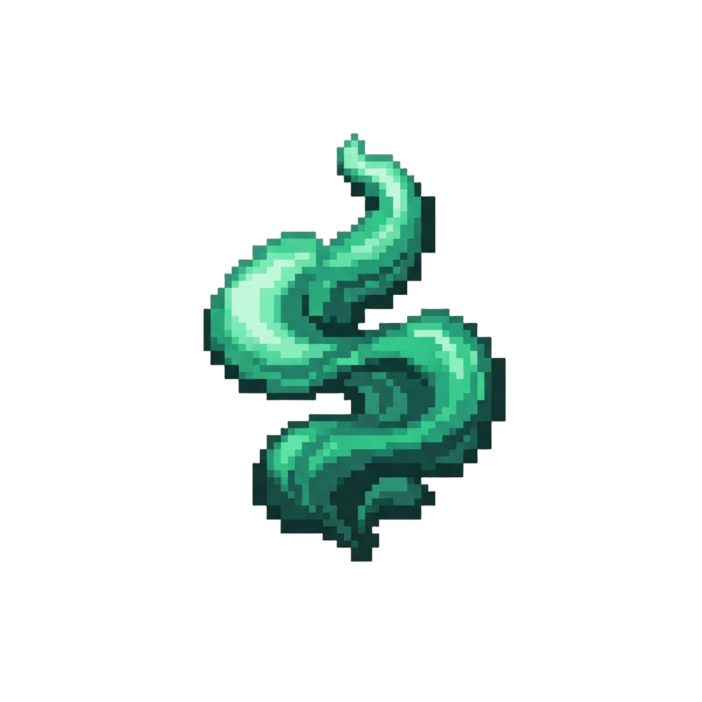 A Plume of Bright Emerald Green Smoke