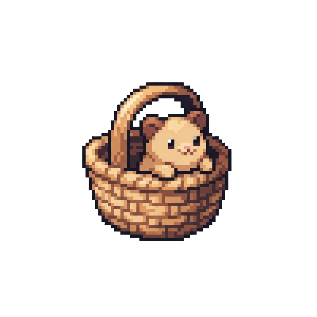 A Sparkling Basket with a Tiny Toto Plush