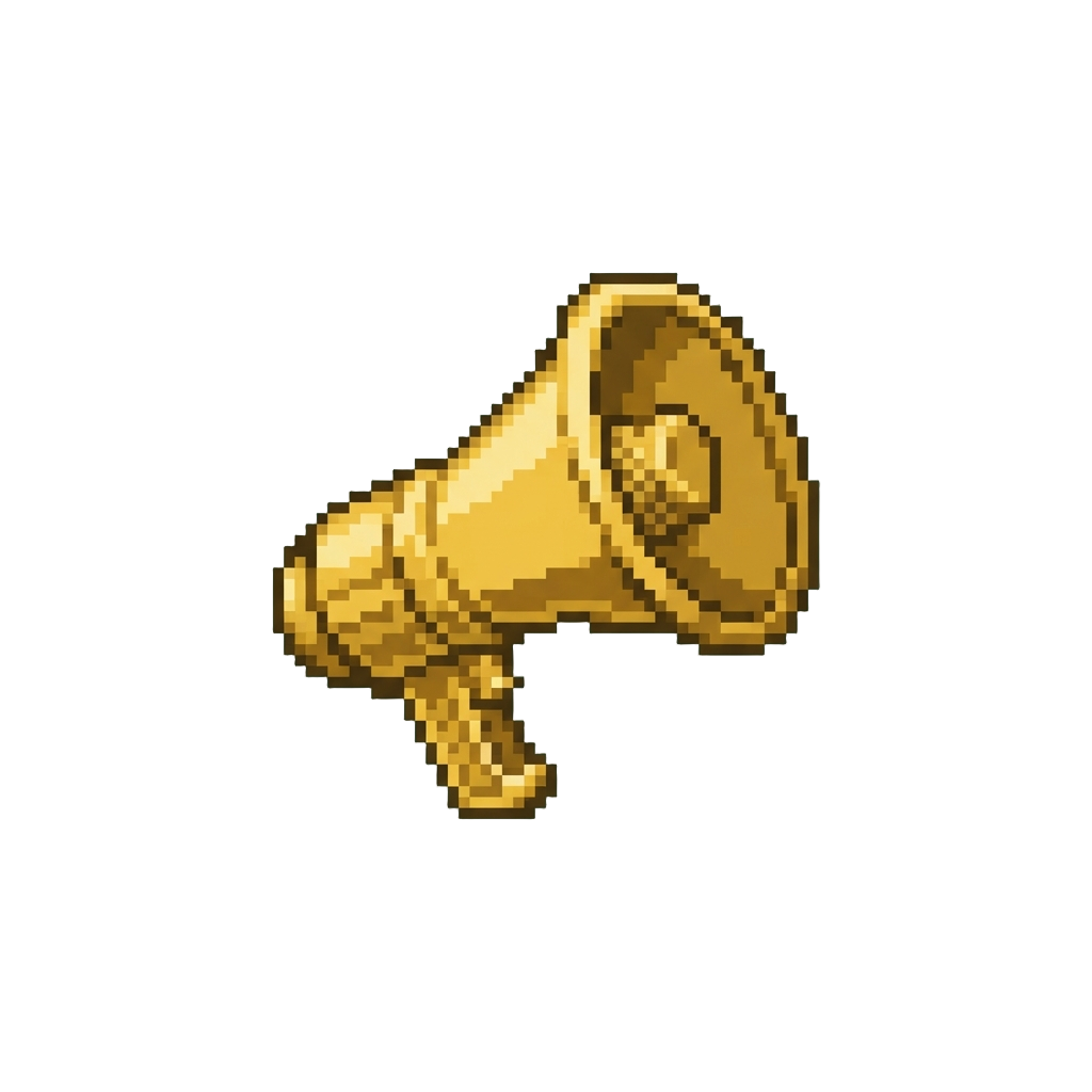 A Golden Megaphone Emblem