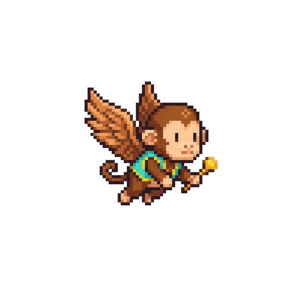 A Tiny Flying Monkey Silhouette