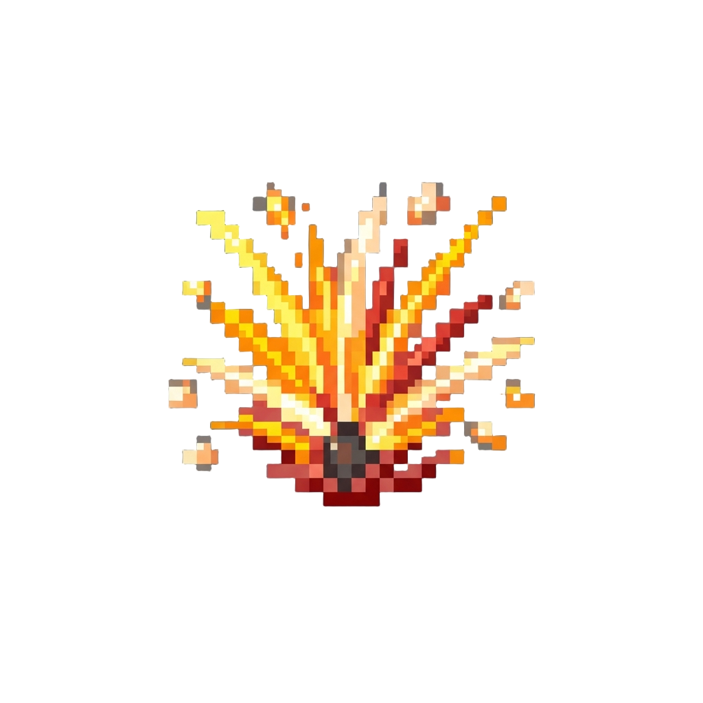 A Burst of Theatrical Pyrotechnic Sparks