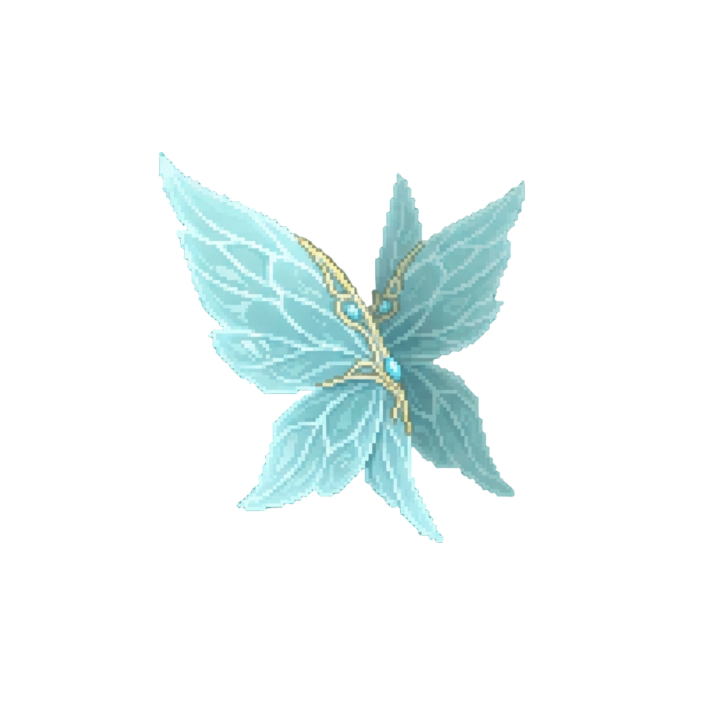 A Floating Pair of Glowing Gossamer Wings