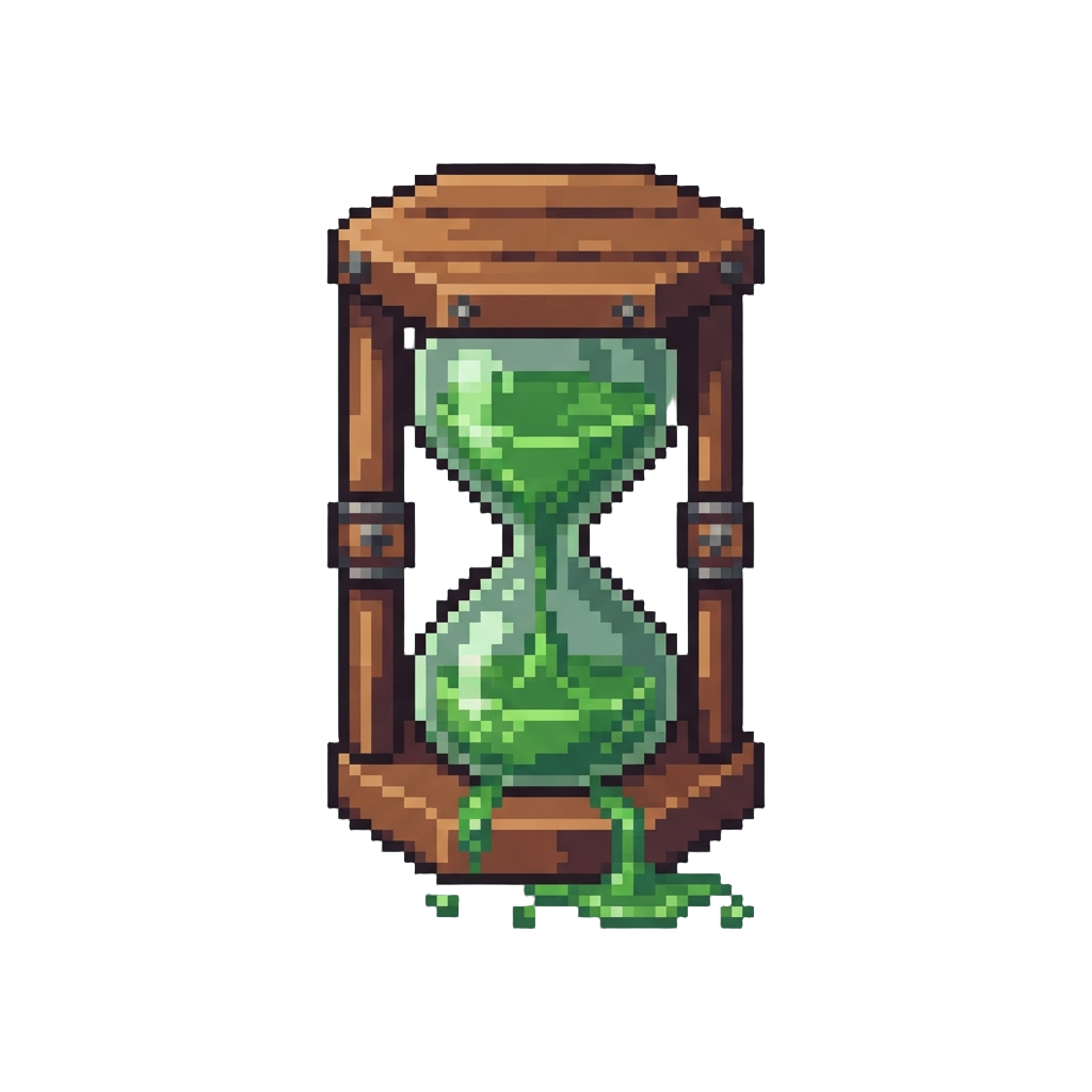 A Dripping Green Hourglass