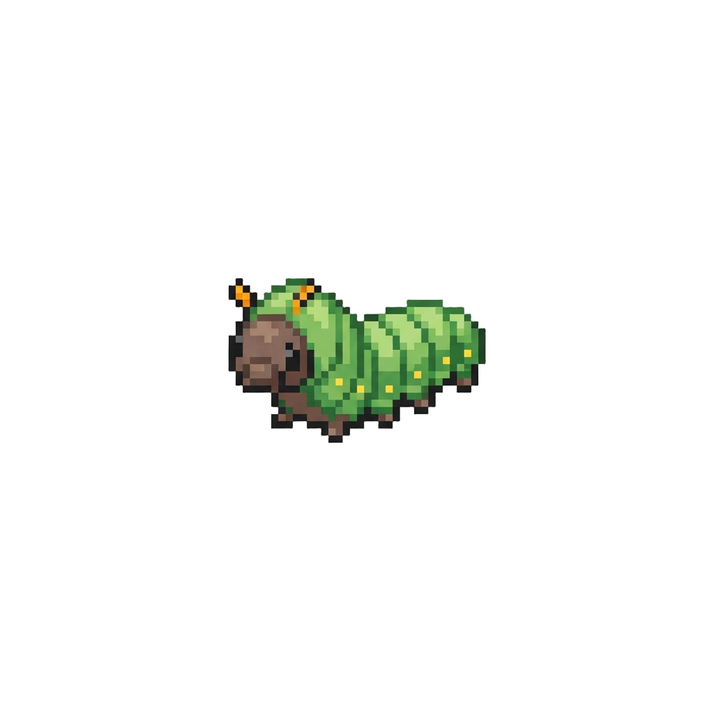 A Tiny Slow-moving Caterpillar