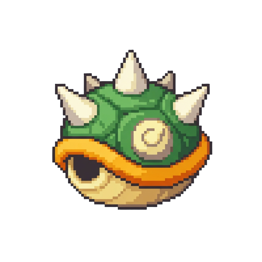 A Giant Spiked Bowser Shell