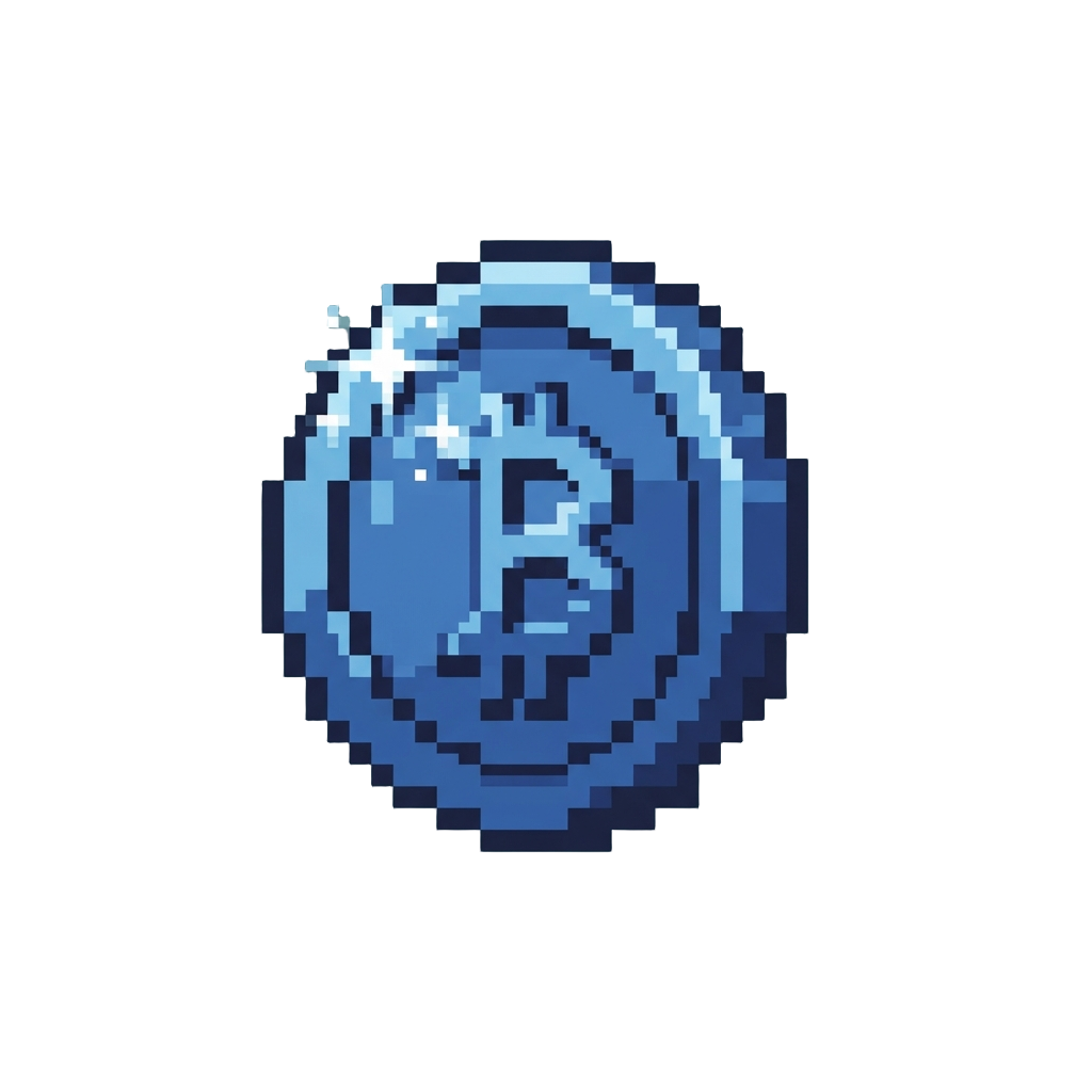 A Sparkling Blue Bonus Coin