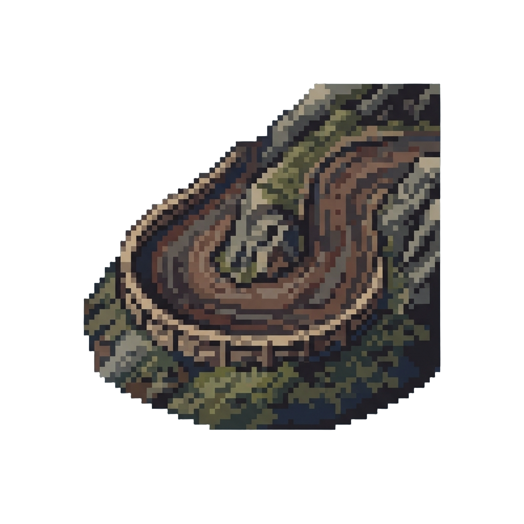 A Sharp Mountain Road Hairpin