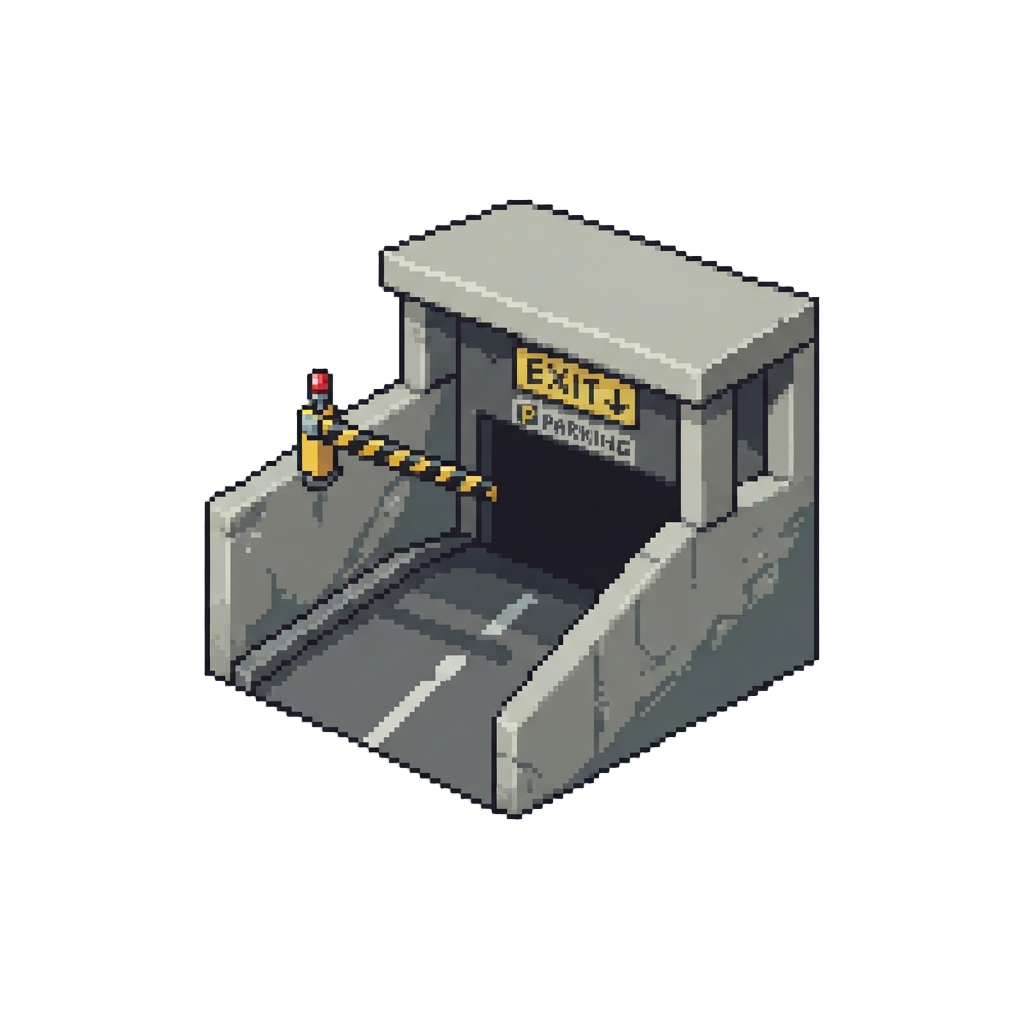 An Underground Parking Garage Exit
