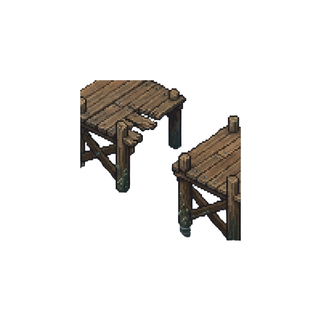 A Foggy Seaport Pier Gap