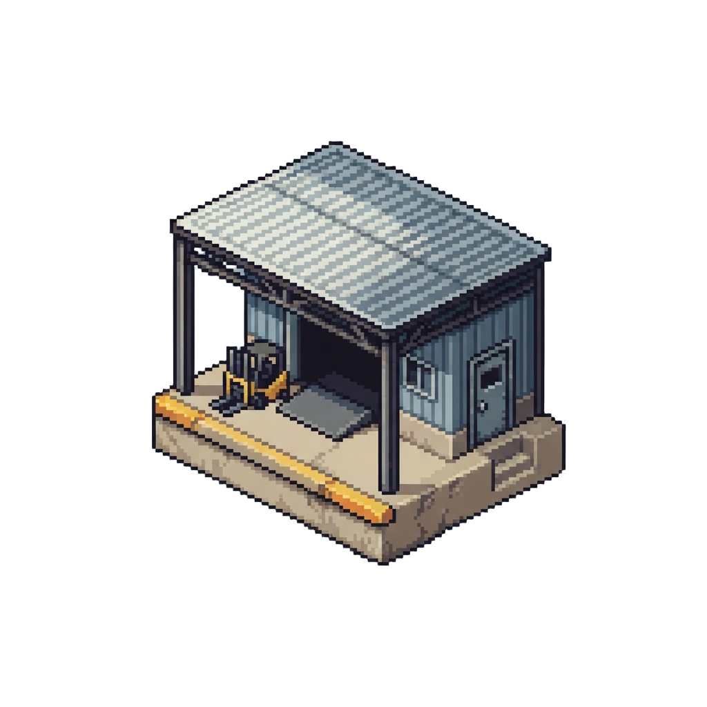 A Covered Industrial Loading Dock