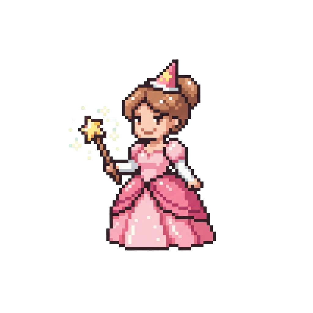 A Sparkling Good Witch in a Pink Gown