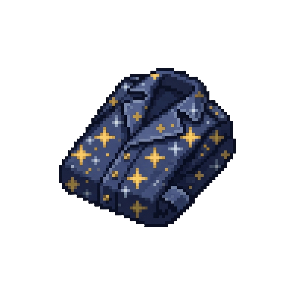 A Glittering Star-patterned Trench Coat