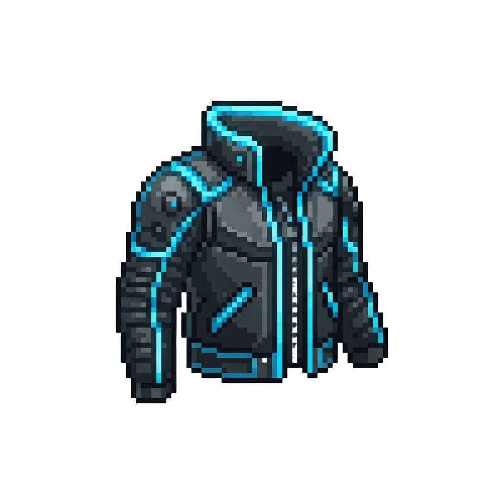 A Neon Glowing Cyberpunk Jacket