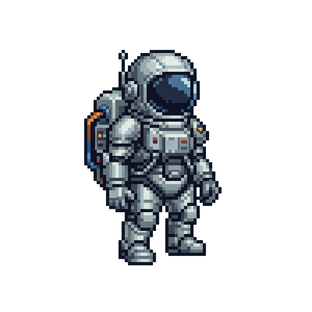 A Metallic Silver Space Suit