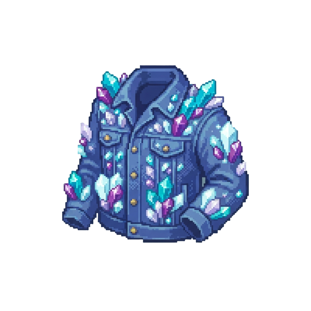 A Crystal-encrusted Denim Jacket