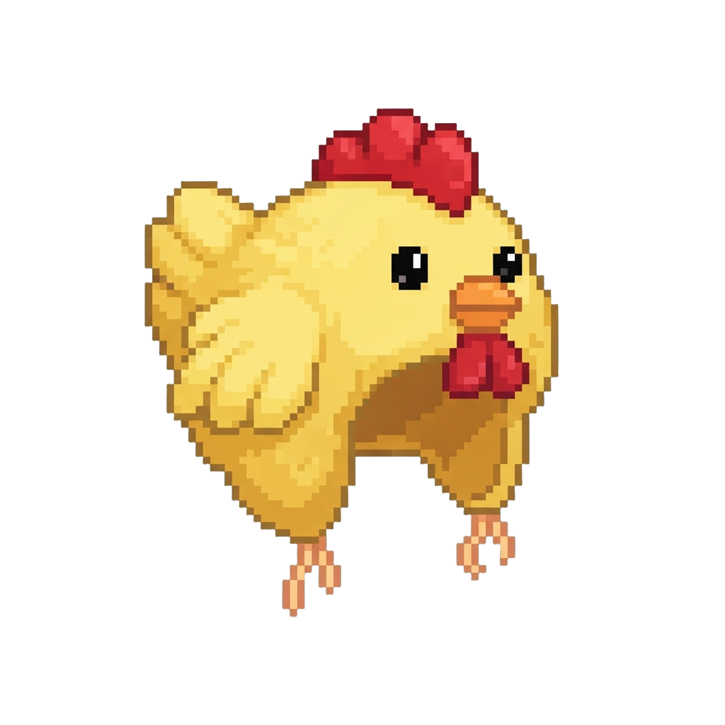 A Oversized Fluffy Oversized Chicken Hat