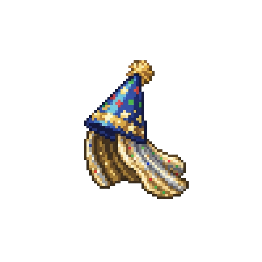 A Sparkling Party Hat and Tinsel Cape