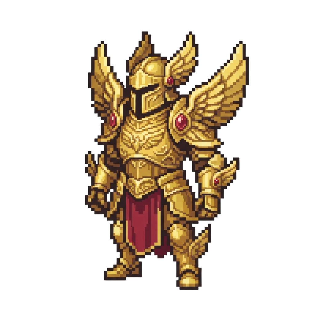 A Golden Winged Aegis Armor