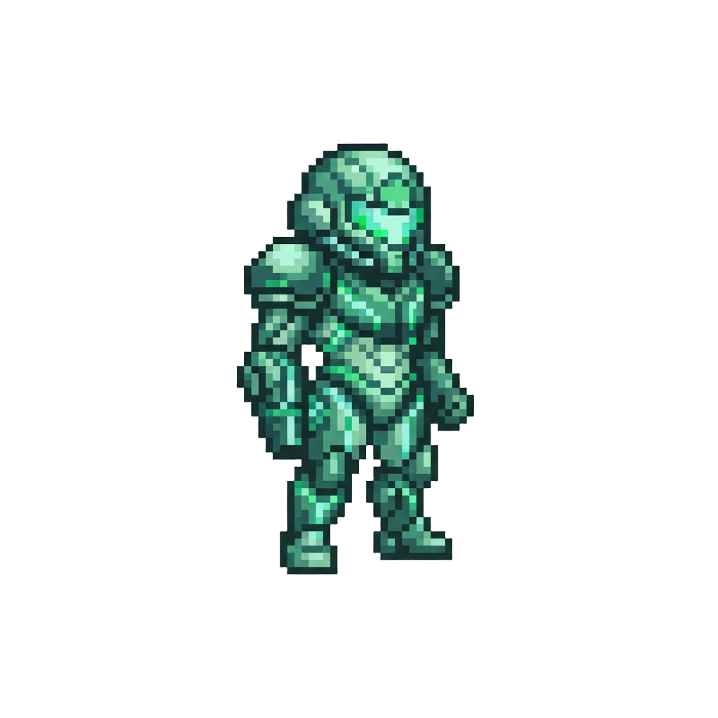 A Shimmering Emerald Energy Suit