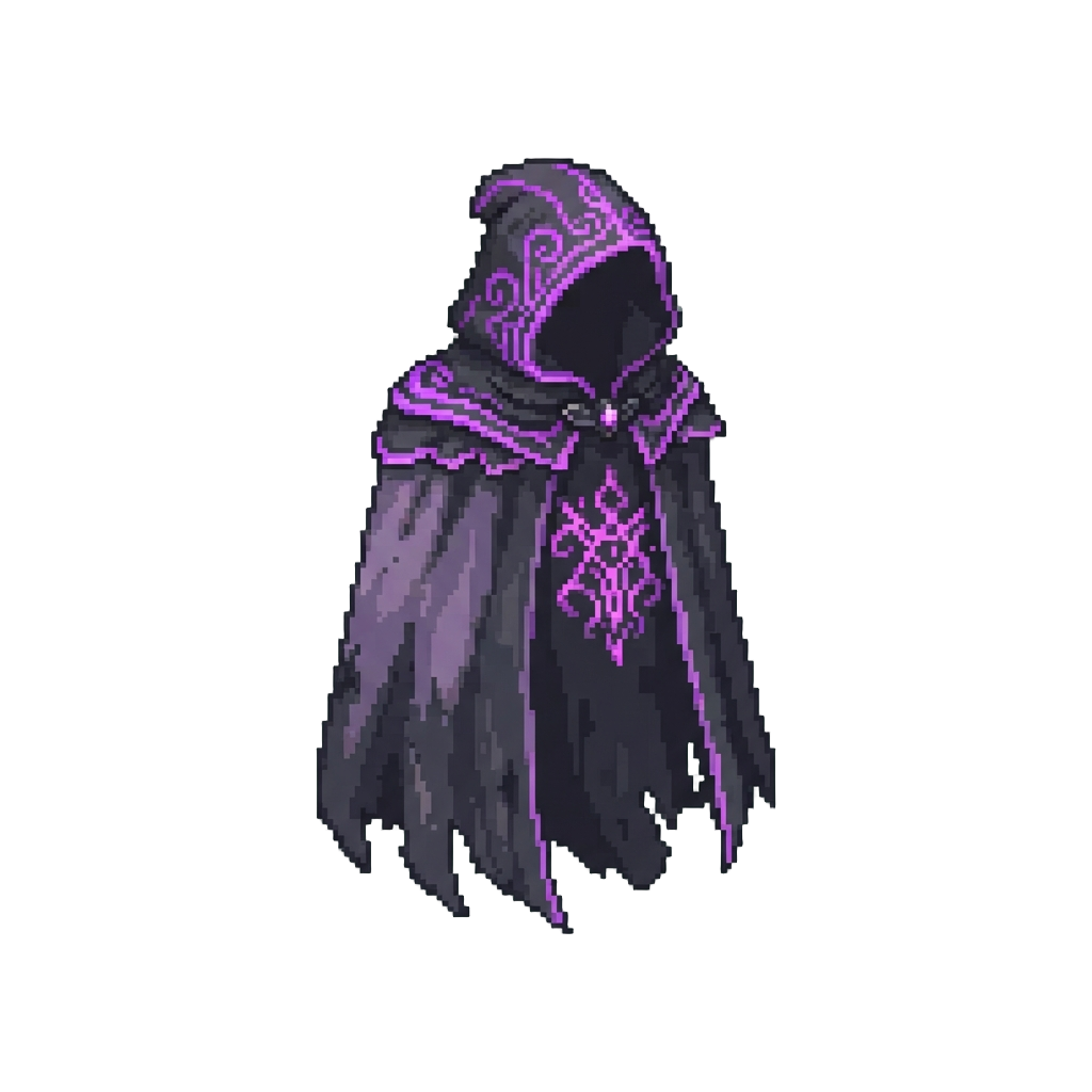 A Neon-purple Necromancer Cloak