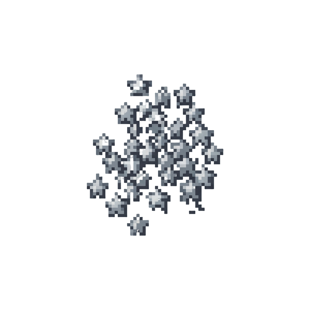 A Dramatic Rain of Silver Star-shaped Ticker Tape