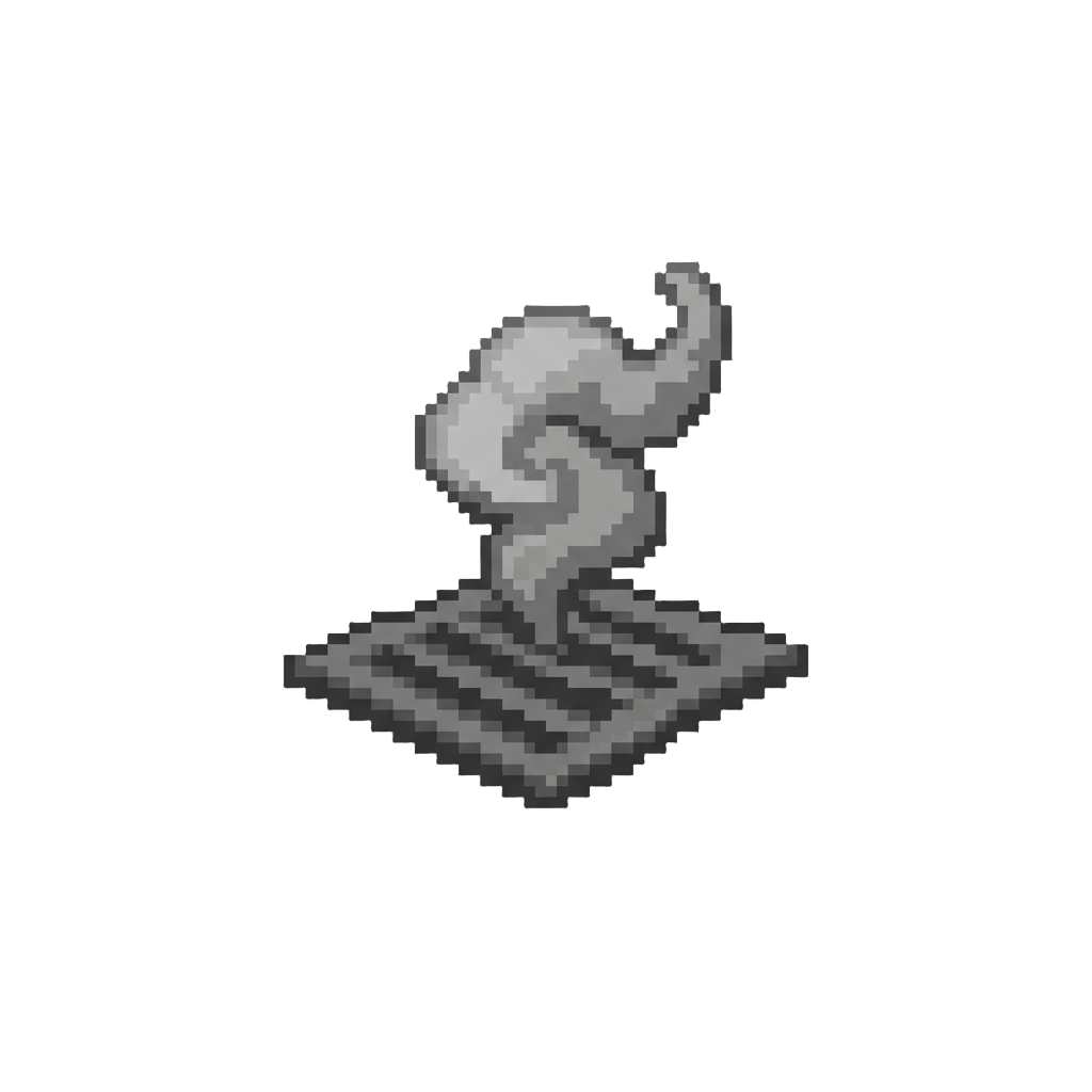 A Tiny Single Puff of Gray Smoke From the Floor Vent