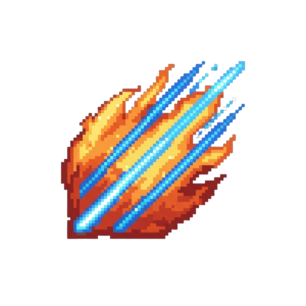 A Barrage of Dazzling Laser Beams and Massive Flame Jets