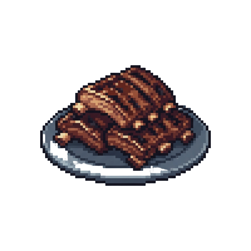A Heaping Plate of Charred Glazed Ribs