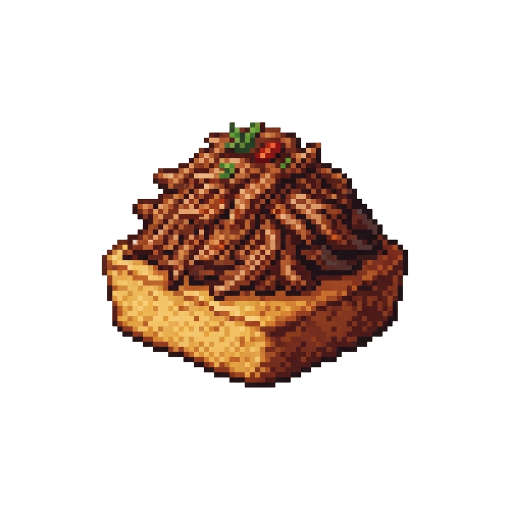 A Loaded Mountain of Slow-cooked Pulled Pork and Cornbread