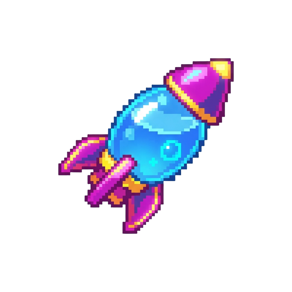 A Neon Giant Water Balloon Rocket