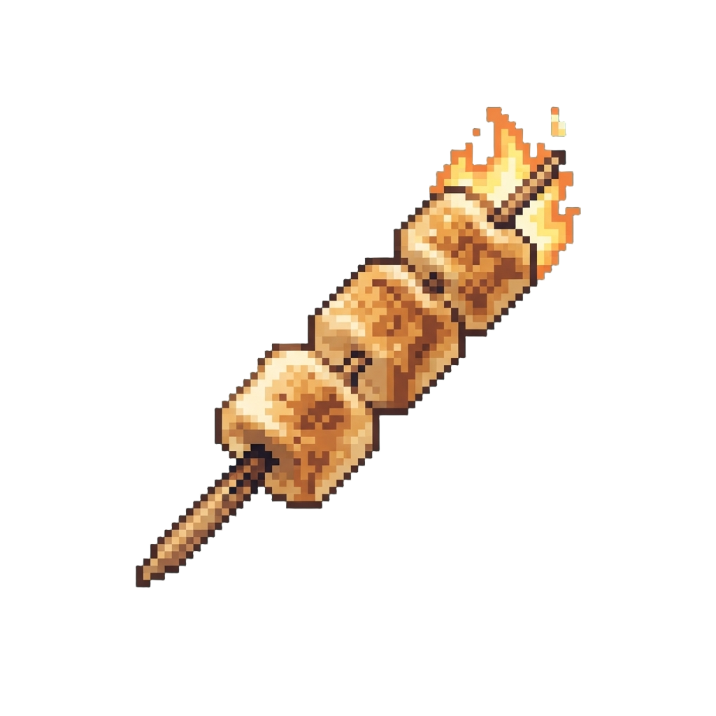A Flaming Skewer of Gooey Toasted Marshmallows