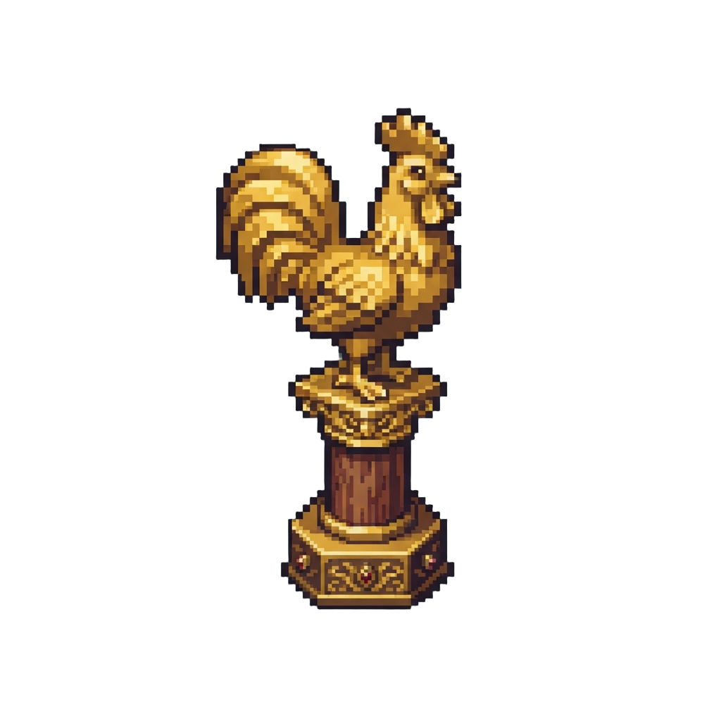 A Gilded Golden Rooster Tournament Trophy