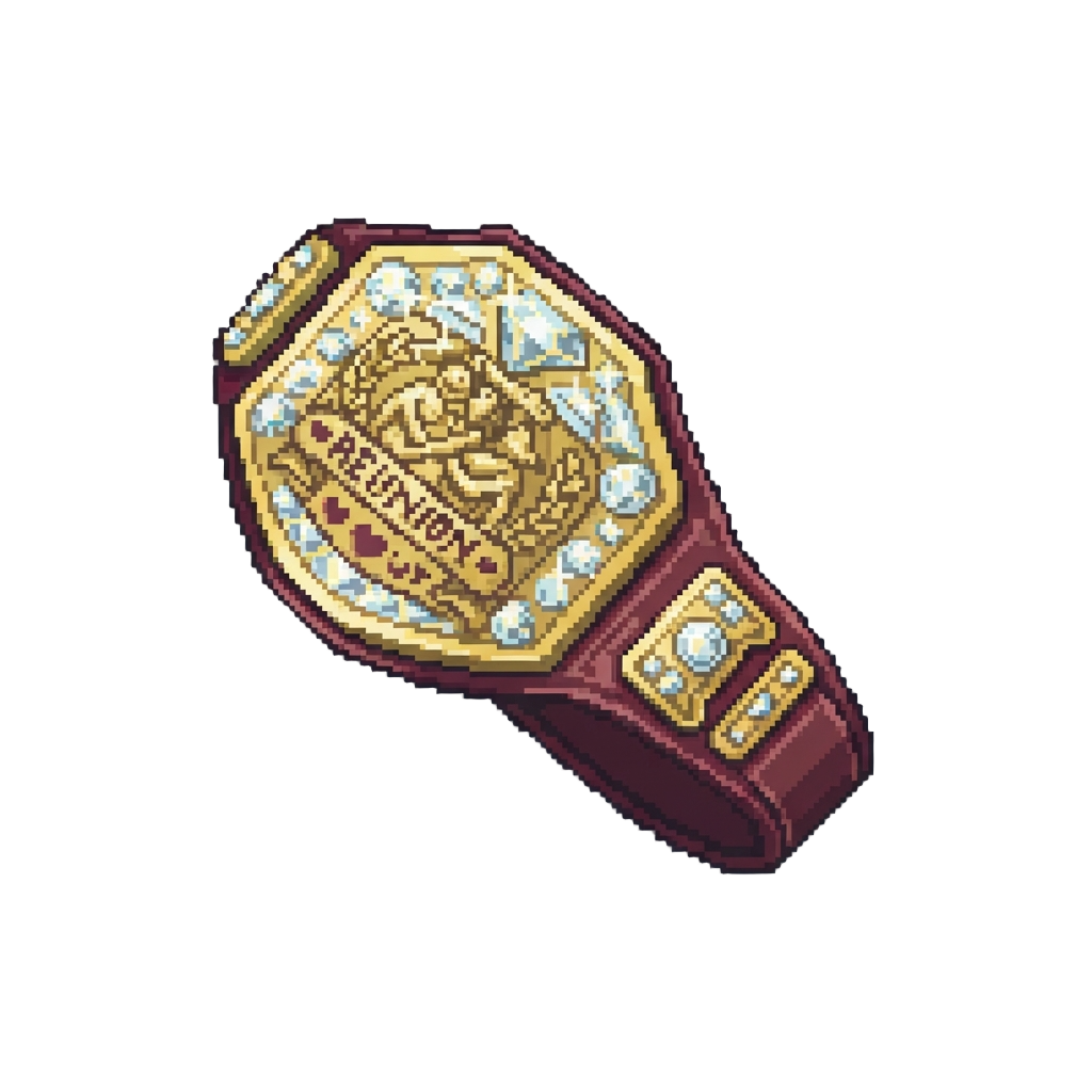 A Massive Diamond-crusted Family Reunion Wrestling Belt