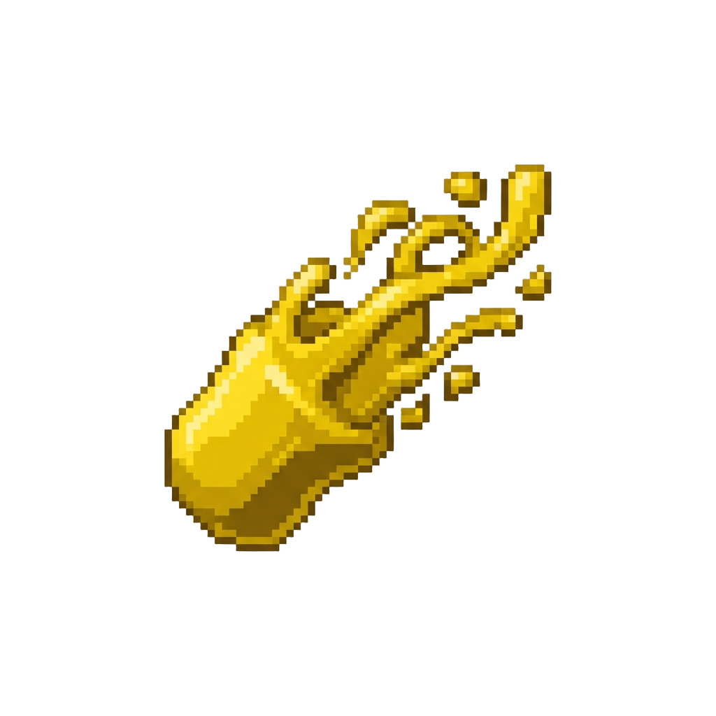 A Runaway Spray of Bright Yellow Mustard