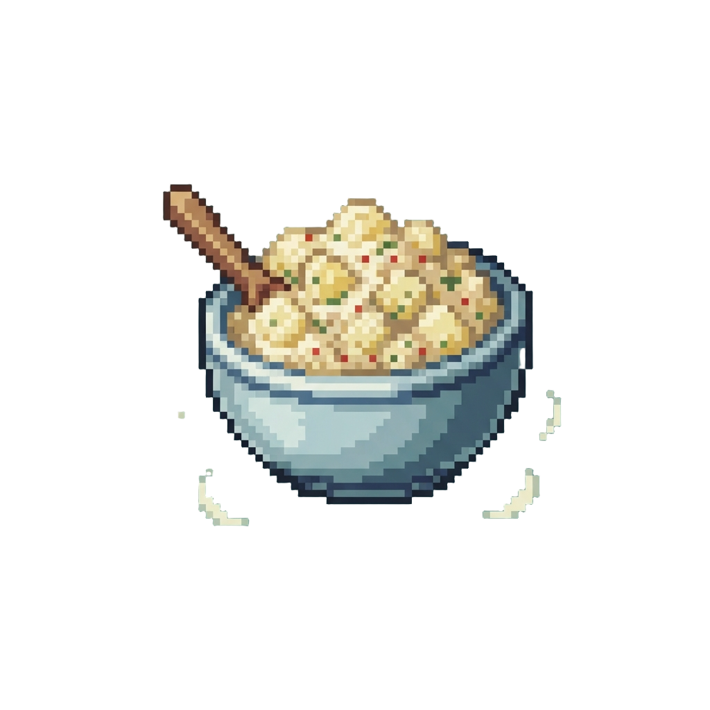 A Flying Bowl of Gooey Potato Salad